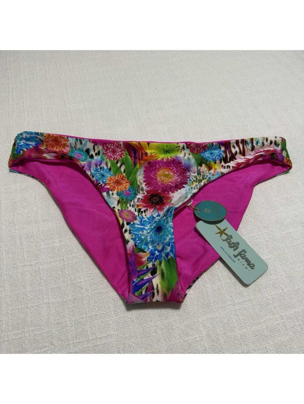 Luli Fama Paraiso Reversible Seamless Full Bikini Bottom NWT Sz L Large Fit M